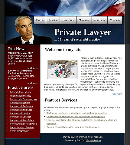 Click to view live demo of template #27362 template screen