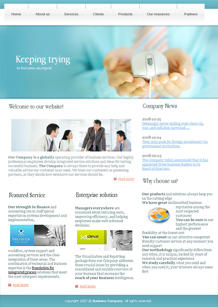 Click to view live demo of template #22900 template screen