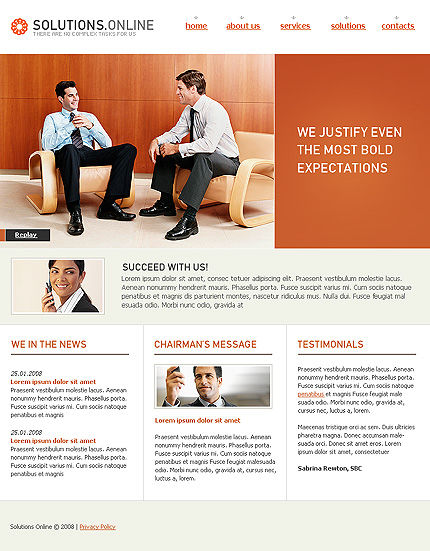 Click to view live demo of template #25078 template screen