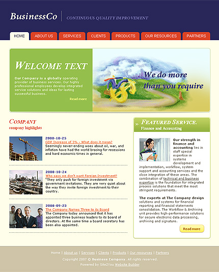 Click to view live demo of template #25560 template screen