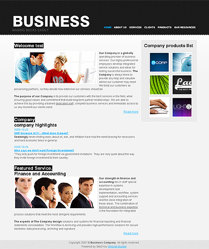 Click to view live demo of template #27372 template screen