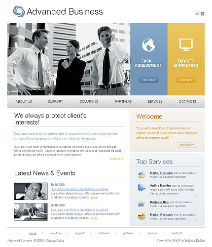 Click to view live demo of template #31509 template screen