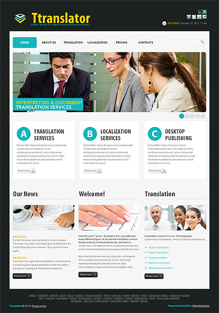 Click to view live demo of template #33248 template screen