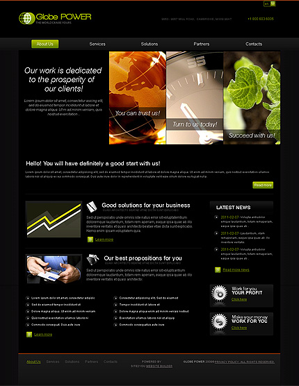 Click to view live demo of template #33251 template screen