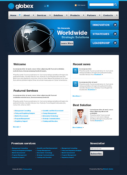 Click to view live demo of template #33257 template screen