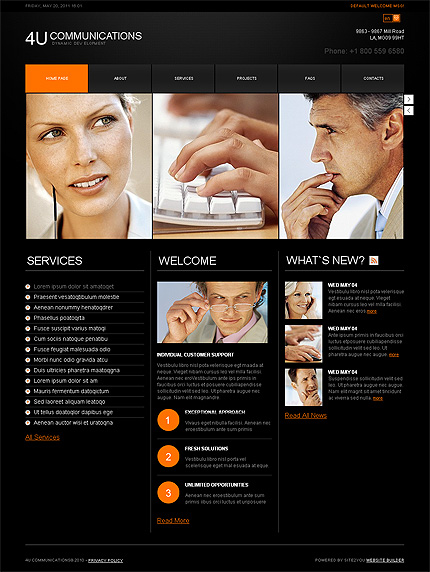 Click to view live demo of template #33500 template screen