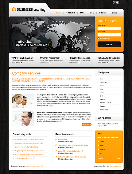 Click to view live demo of template #35112 template screen