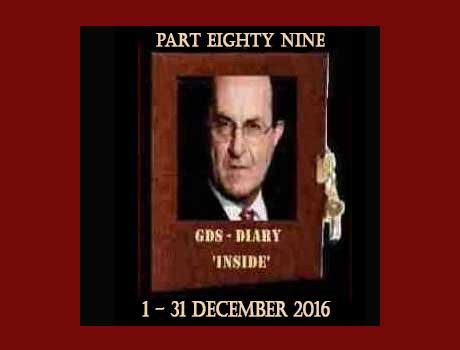 Diary on The Inside  1 – 31 December 2016 Part Eighty Nine By Giovanni Di Stefano