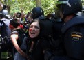 Over 70 injured as protesters clash with police in Madrid